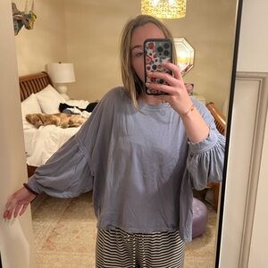 Free people puffy sleeve top